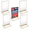 Azar Displays Gold Double-Sided Clear Acrylic Frames with Accent Trim 5 W x 7 H, 5PK 152799-GLD-5PK - alternate 1